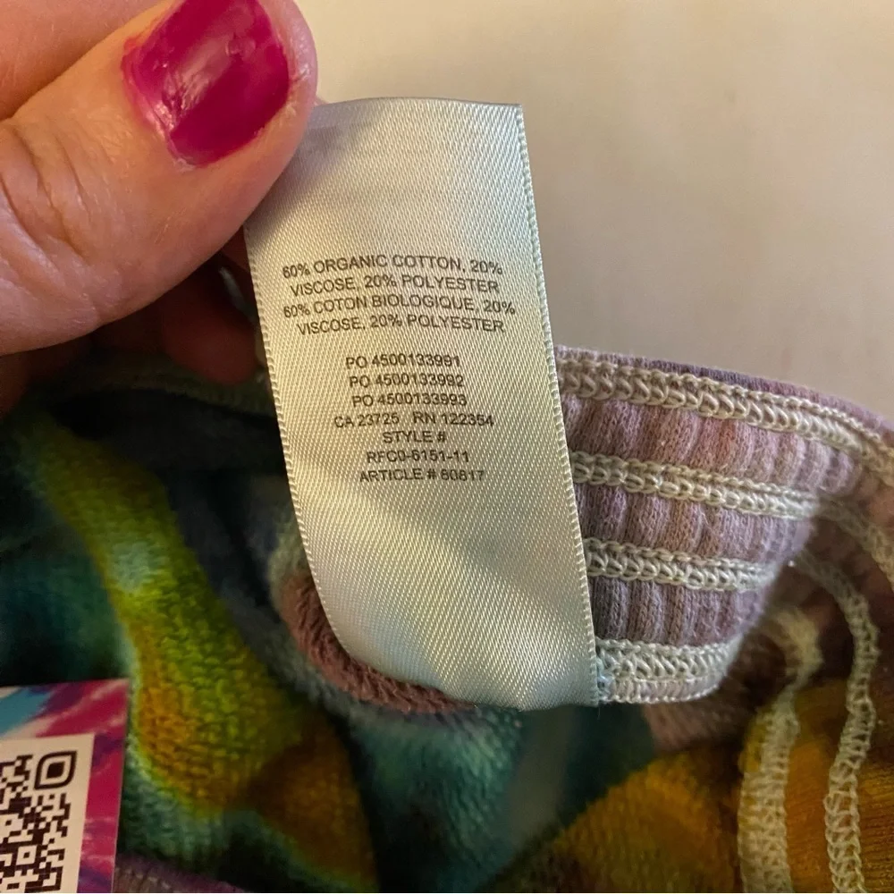 Aritzia Babaton Tie Dye Sweat Pants Womens Size XS High Rise Organic Cotton Blue - Picture 4 of 10